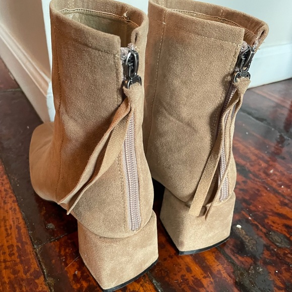 The Kadee - Tan Booties - Square Toe Block Heel - Picture 5 of 11